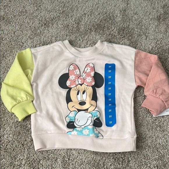 Disney Minnie Mouse Kids Sweatshirt - Pink, Yellow, Cream - Picture 1 of 2